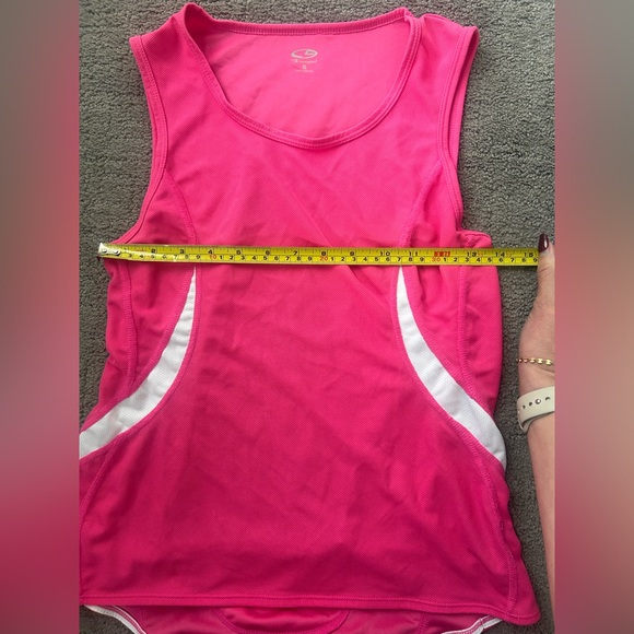 C9 by Champion Duo Dry Running Tank |  Pink w/ Mesh Panels & Back Zip Pocket | S - Picture 3 of 11